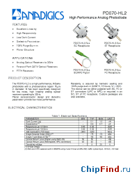 Datasheet PD070-HL2-520 manufacturer Anadigics