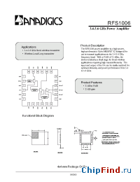 Datasheet PRFS-1006-0EVL manufacturer Anadigics