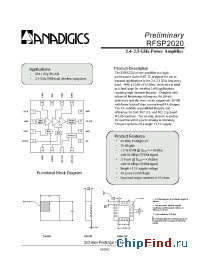 Datasheet PRFS-P2020-005 manufacturer Anadigics