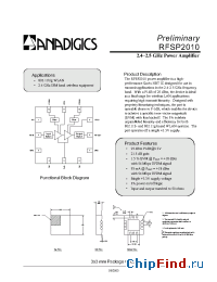 Datasheet RFSP2010 manufacturer Anadigics