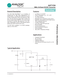 Datasheet AAT1154IAS-1.8-T1 manufacturer AnalogicTech