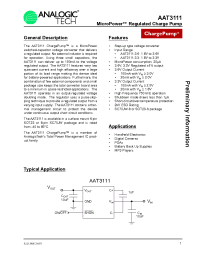 Datasheet AAT3111-33 manufacturer AnalogicTech