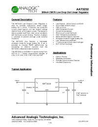 Datasheet AAT3232IGV-2.8-T1 manufacturer AnalogicTech