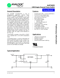 Datasheet AAT4625IAS-1-T1 manufacturer AnalogicTech