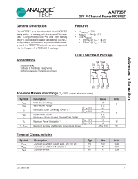 Datasheet AAT7357ITS-T1 manufacturer AnalogicTech