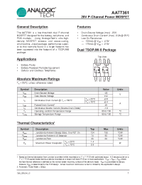 Datasheet AAT7361 manufacturer AnalogicTech