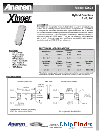 Datasheet 1X603 manufacturer Anaren