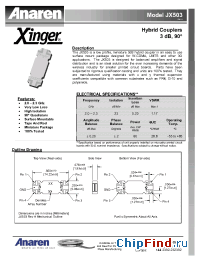 Datasheet JX503 manufacturer Anaren