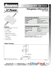 Datasheet RFP-100-4AF manufacturer Anaren