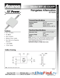 Datasheet RFP-40-4APP manufacturer Anaren