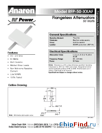 Datasheet RFP-50-6AF manufacturer Anaren