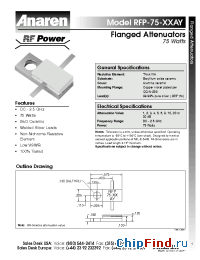 Datasheet RFP-75-20AY manufacturer Anaren