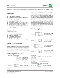 Datasheet APL1084-33FC-TUL manufacturer Anpec
