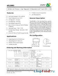 Datasheet APL5883-28DC-TRL manufacturer Anpec