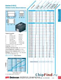 Datasheet S1812-121K manufacturer API Delevan