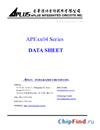 Datasheet APE1004 manufacturer Aplus