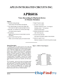 Datasheet APR6016 manufacturer Aplus