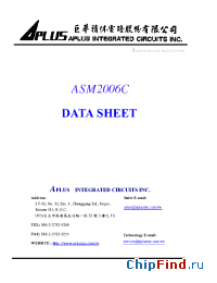 Datasheet ASM2006C manufacturer Aplus