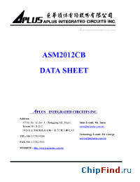 Datasheet ASM2012CB manufacturer Aplus
