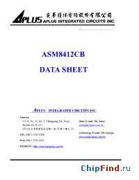Datasheet ASM8412CB manufacturer Aplus