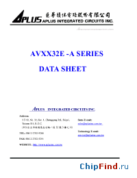Datasheet AV0332E manufacturer Aplus