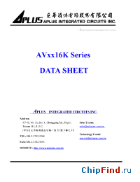 Datasheet AV1416K manufacturer Aplus