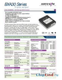 Datasheet BXA30-24T05-15 manufacturer Artesyn