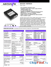 Datasheet BXA30TRIPLEOUTPUT manufacturer Artesyn