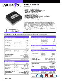Datasheet BXB75-24S05FLT manufacturer Artesyn
