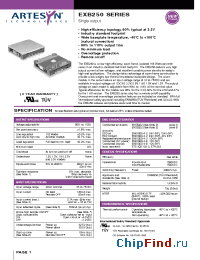Datasheet EXB250-48S1V2 manufacturer Artesyn
