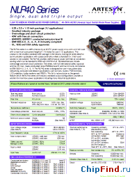 Datasheet NLP40-7608 manufacturer Artesyn