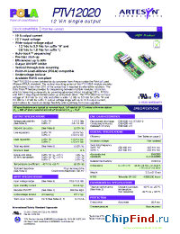 Datasheet PTV12020W manufacturer Artesyn