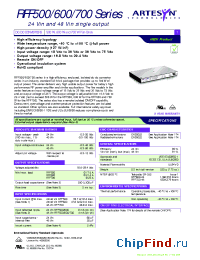 Datasheet RFF500-48S28Y manufacturer Artesyn