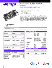 Datasheet SL220-4605 manufacturer Artesyn