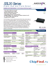 Datasheet SSL20-7612J manufacturer Artesyn