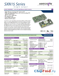 Datasheet SXN15-48S3V3 manufacturer Artesyn