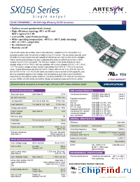Datasheet SXQ50-48S1V8 manufacturer Artesyn
