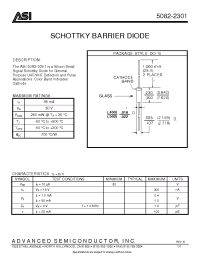 Datasheet 5082-2301 manufacturer ASI