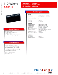 Datasheet AA01D-005L-050S manufacturer Astec