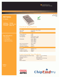 Datasheet AEE01B18-L manufacturer Astec