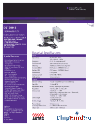 Datasheet DS1500-3 manufacturer Astec