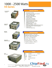 Datasheet VS1-B2-H233-10 manufacturer Astec