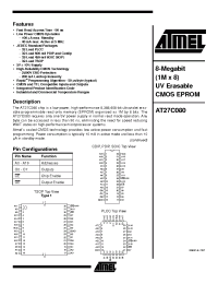 Datasheet 27C080 manufacturer ATMEL