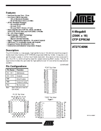 Datasheet 27C4096 manufacturer ATMEL