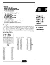 Datasheet 27C800 manufacturer ATMEL