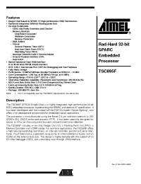 Datasheet 5962-0054001QXC manufacturer ATMEL