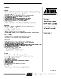 Datasheet AT05SC3208R manufacturer ATMEL