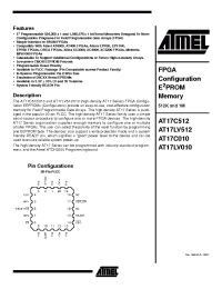 Datasheet AT17C010-10JC manufacturer ATMEL