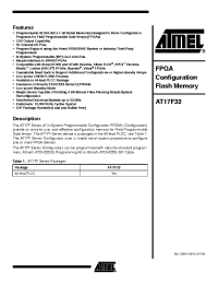 Datasheet AT17F32 manufacturer ATMEL