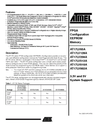 Datasheet AT17LV002A-10QI manufacturer ATMEL